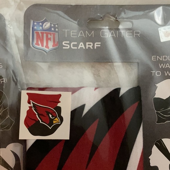 SET OF 2 NEW ARIZONA CARDINALS NFL TEAM GAITER / SCARF / MASK UNISEX - Picture 2 of 6